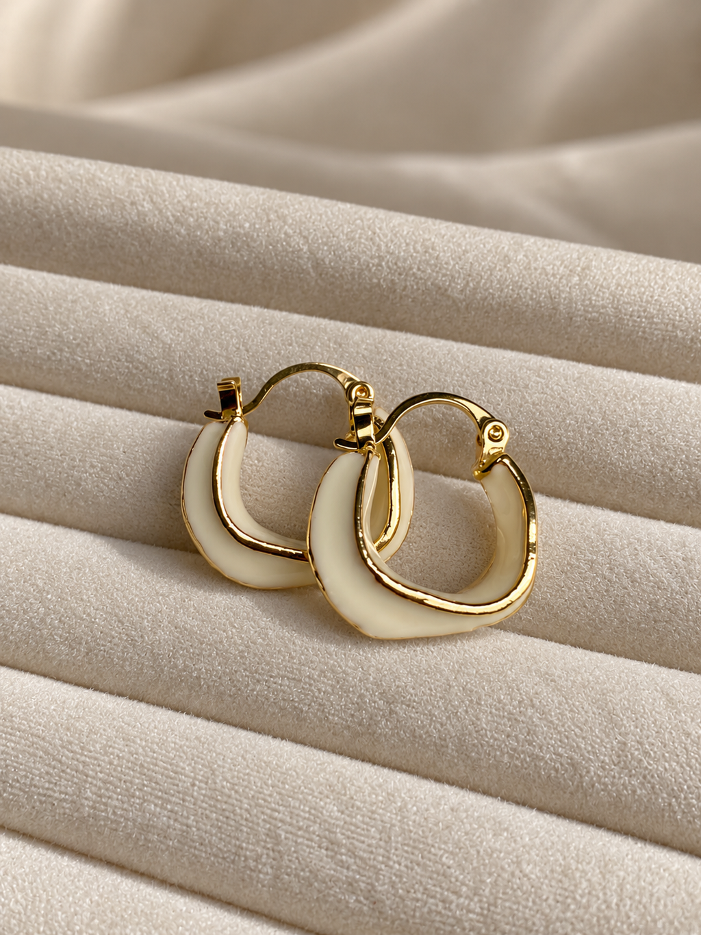 Ivory Luxe Hoops