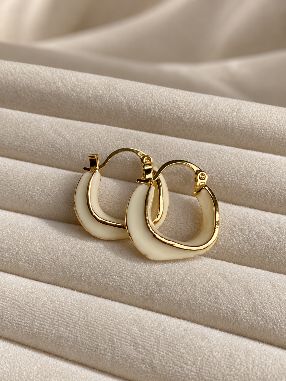 Ivory Luxe Hoops